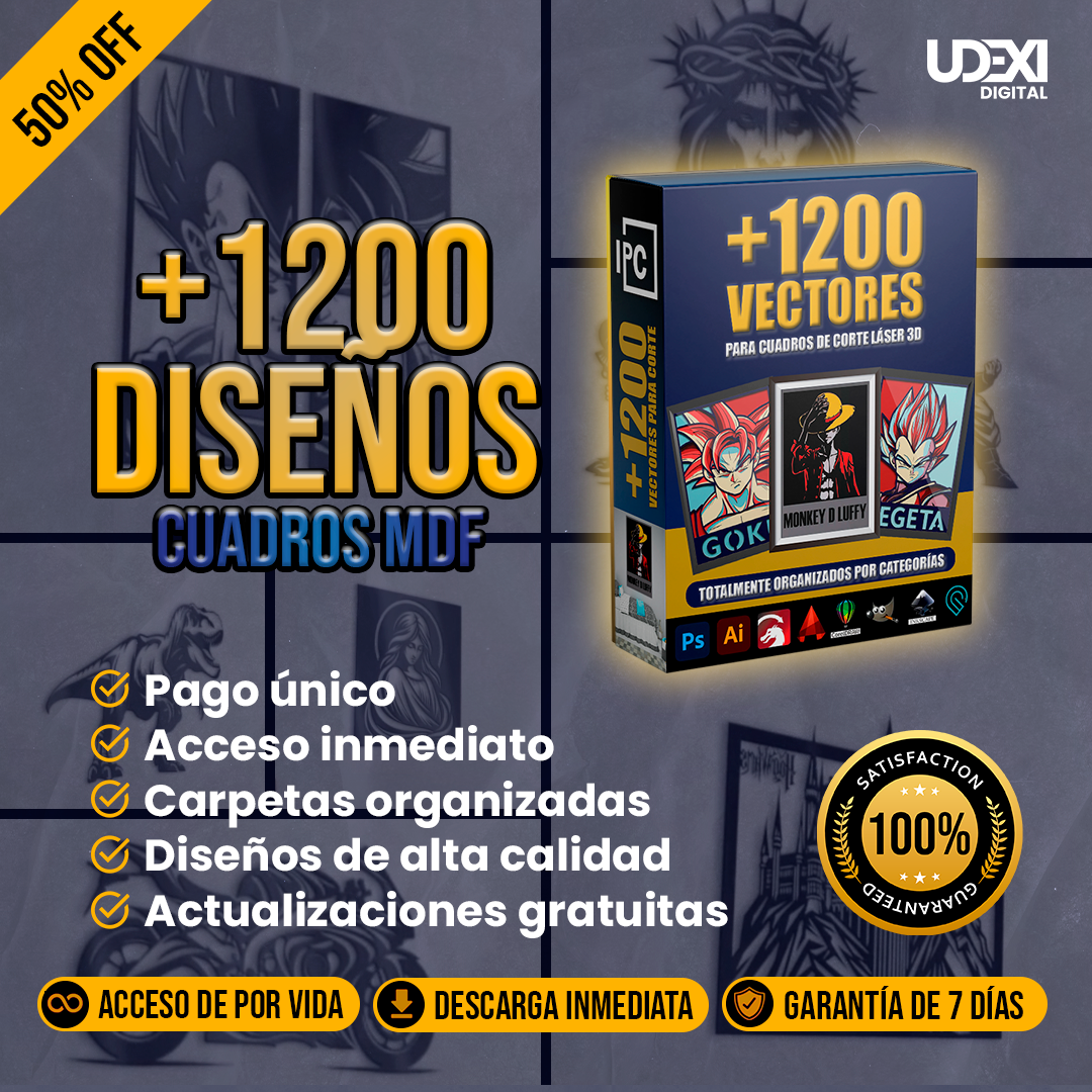 1200 Vectores para Cuadros Decorativos de Corte Láser