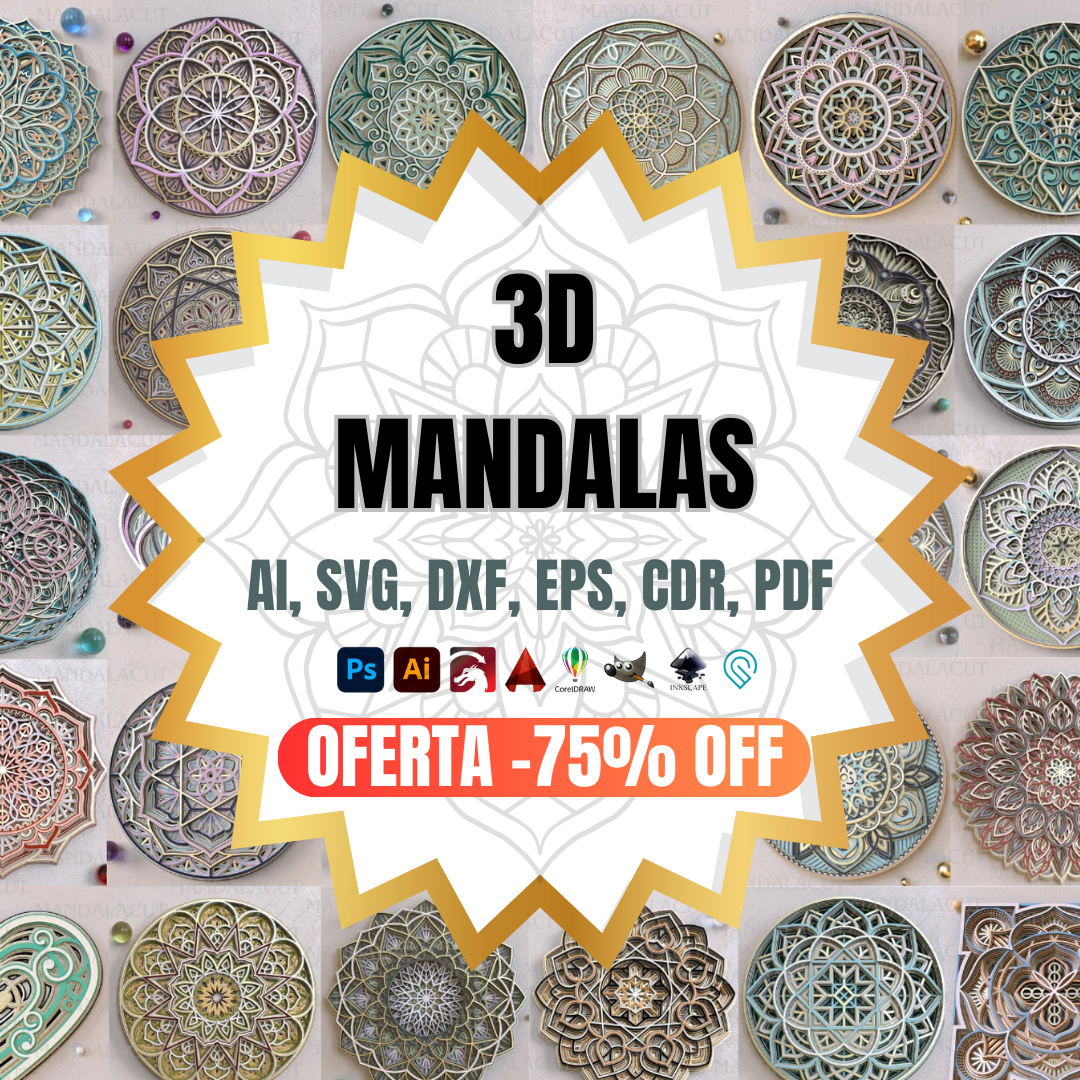 Archivos de corte láser Mandalas Multicapa 3D