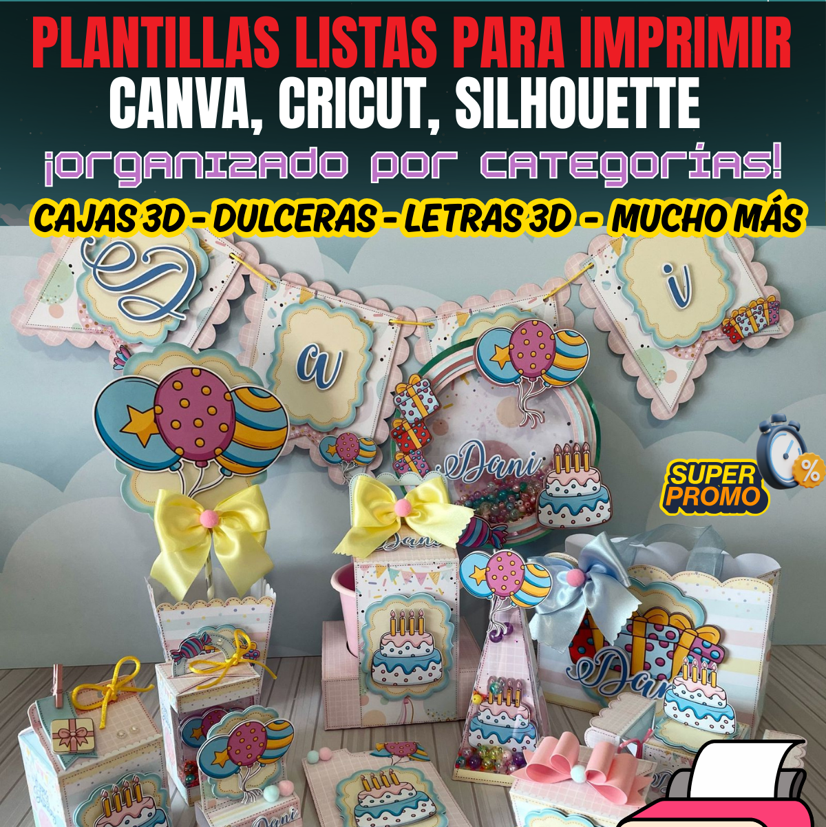Mega Pack de Plantillas para cajas, etiquetas, invitaciones, stickers, tags.