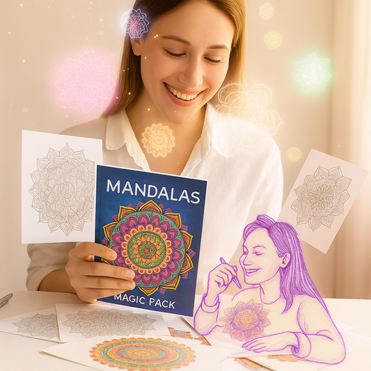 Pack de Mandalas y Hojas de Práctica (+300 Diseños Unicos)